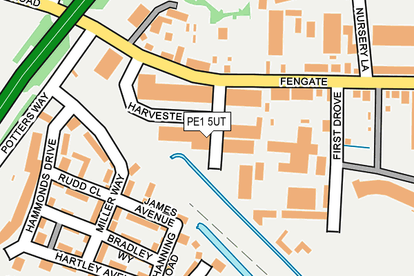 PE1 5UT map - OS OpenMap – Local (Ordnance Survey) PE1 5UT map - OS OpenMap – Local (Ordnance Survey)
