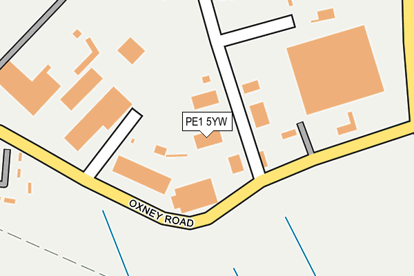 PE1 5YW map - OS OpenMap – Local (Ordnance Survey) PE1 5YW map - OS OpenMap – Local (Ordnance Survey)
