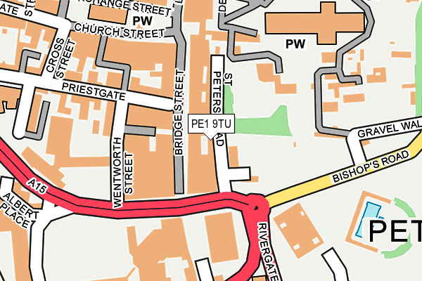 PE1 9TU map - OS OpenMap – Local (Ordnance Survey) PE1 9TU map - OS OpenMap – Local (Ordnance Survey)