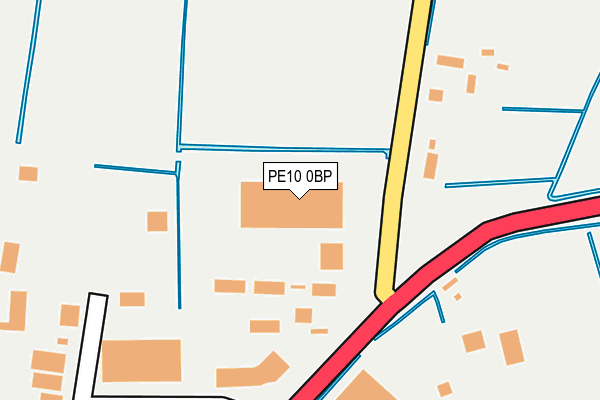 PE10 0BP map - OS OpenMap – Local (Ordnance Survey) PE10 0BP map - OS OpenMap – Local (Ordnance Survey)