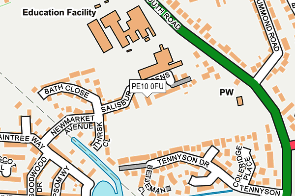 PE10 0FU map - OS OpenMap – Local (Ordnance Survey) PE10 0FU map - OS OpenMap – Local (Ordnance Survey)