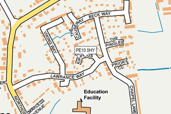 PE10 0HY map - OS OpenMap – Local (Ordnance Survey)