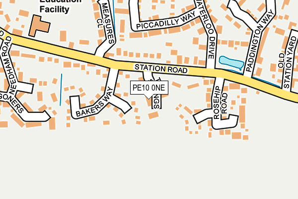PE10 0NE map - OS OpenMap – Local (Ordnance Survey) PE10 0NE map - OS OpenMap – Local (Ordnance Survey)