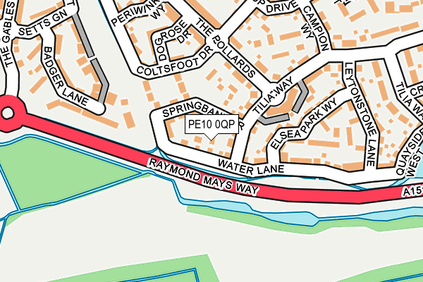 PE10 0QP map - OS OpenMap – Local (Ordnance Survey)