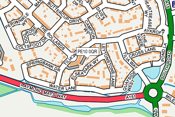 PE10 0QR map - OS OpenMap – Local (Ordnance Survey)