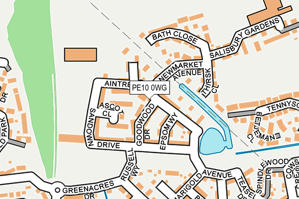 PE10 0WG map - OS OpenMap – Local (Ordnance Survey) PE10 0WG map - OS OpenMap – Local (Ordnance Survey)