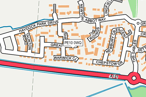 PE10 0WQ map - OS OpenMap – Local (Ordnance Survey)