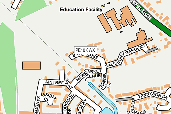 PE10 0WX map - OS OpenMap – Local (Ordnance Survey)