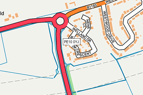 PE10 0YJ map - OS OpenMap – Local (Ordnance Survey) PE10 0YJ map - OS OpenMap – Local (Ordnance Survey)