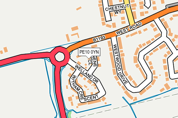 PE10 0YN map - OS OpenMap – Local (Ordnance Survey) PE10 0YN map - OS OpenMap – Local (Ordnance Survey)