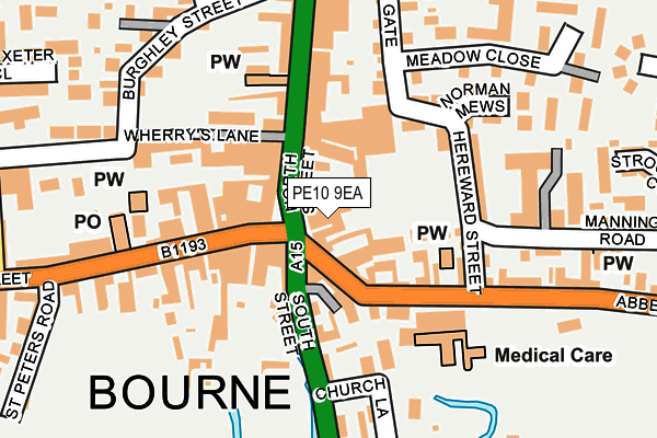 PE10 9EA map - OS OpenMap – Local (Ordnance Survey) PE10 9EA map - OS OpenMap – Local (Ordnance Survey)