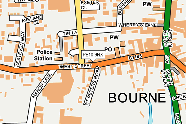 PE10 9NX map - OS OpenMap – Local (Ordnance Survey) PE10 9NX map - OS OpenMap – Local (Ordnance Survey)