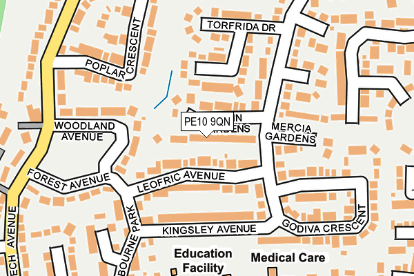 PE10 9QN map - OS OpenMap – Local (Ordnance Survey) PE10 9QN map - OS OpenMap – Local (Ordnance Survey)
