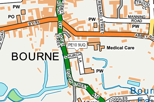PE10 9UQ map - OS OpenMap – Local (Ordnance Survey)