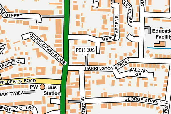 PE10 9US map - OS OpenMap – Local (Ordnance Survey) PE10 9US map - OS OpenMap – Local (Ordnance Survey)