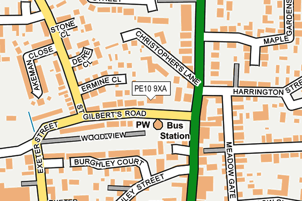 PE10 9XA map - OS OpenMap – Local (Ordnance Survey) PE10 9XA map - OS OpenMap – Local (Ordnance Survey)