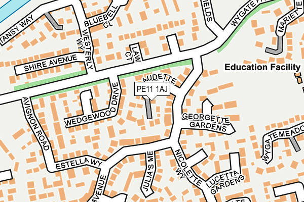 PE11 1AJ map - OS OpenMap – Local (Ordnance Survey) PE11 1AJ map - OS OpenMap – Local (Ordnance Survey)