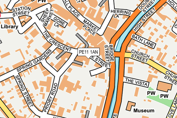PE11 1AN map - OS OpenMap – Local (Ordnance Survey) PE11 1AN map - OS OpenMap – Local (Ordnance Survey)