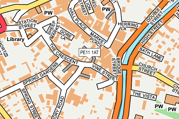 PE11 1AT map - OS OpenMap – Local (Ordnance Survey) PE11 1AT map - OS OpenMap – Local (Ordnance Survey)