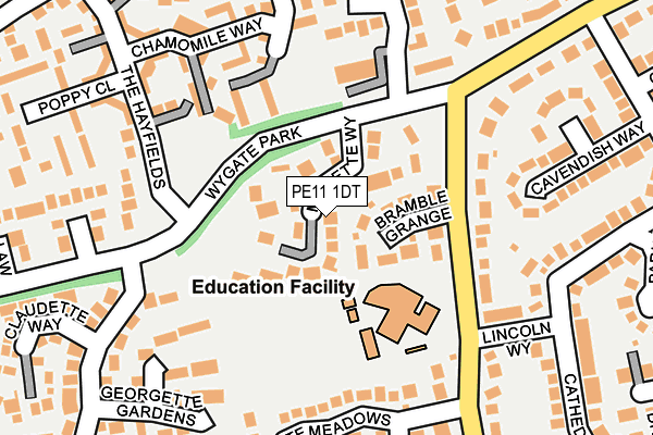 PE11 1DT map - OS OpenMap – Local (Ordnance Survey) PE11 1DT map - OS OpenMap – Local (Ordnance Survey)