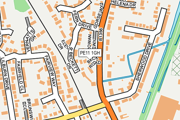 PE11 1GH map - OS OpenMap – Local (Ordnance Survey) PE11 1GH map - OS OpenMap – Local (Ordnance Survey)