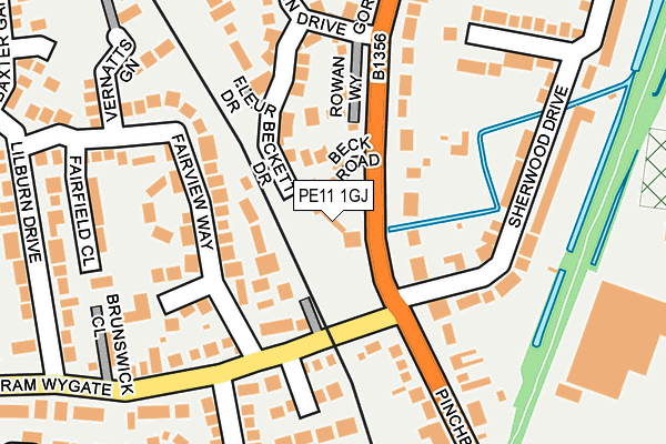 PE11 1GJ map - OS OpenMap – Local (Ordnance Survey) PE11 1GJ map - OS OpenMap – Local (Ordnance Survey)