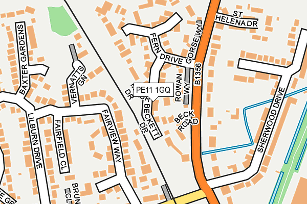 PE11 1GQ map - OS OpenMap – Local (Ordnance Survey) PE11 1GQ map - OS OpenMap – Local (Ordnance Survey)