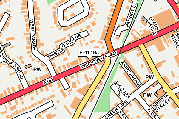 PE11 1HA map - OS OpenMap – Local (Ordnance Survey) PE11 1HA map - OS OpenMap – Local (Ordnance Survey)