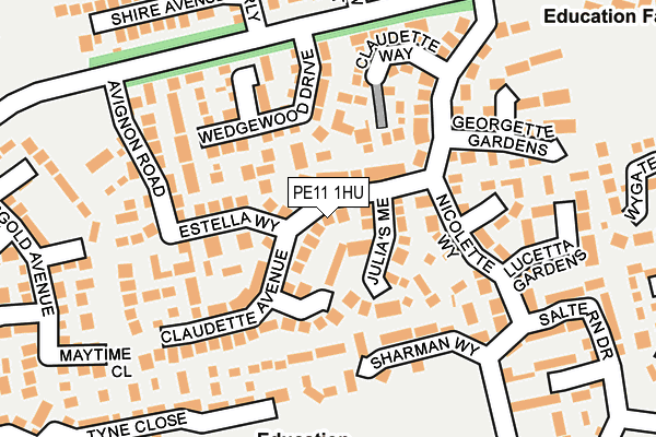 PE11 1HU map - OS OpenMap – Local (Ordnance Survey) PE11 1HU map - OS OpenMap – Local (Ordnance Survey)