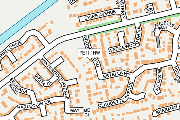 PE11 1HW map - OS OpenMap – Local (Ordnance Survey) PE11 1HW map - OS OpenMap – Local (Ordnance Survey)