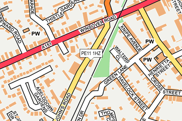 PE11 1HZ map - OS OpenMap – Local (Ordnance Survey) PE11 1HZ map - OS OpenMap – Local (Ordnance Survey)