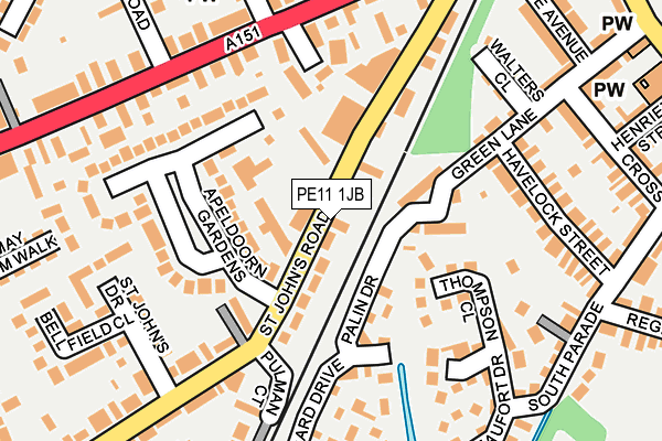 PE11 1JB map - OS OpenMap – Local (Ordnance Survey) PE11 1JB map - OS OpenMap – Local (Ordnance Survey)