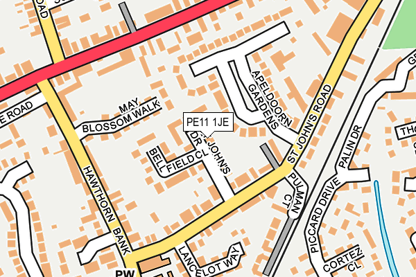 PE11 1JE map - OS OpenMap – Local (Ordnance Survey) PE11 1JE map - OS OpenMap – Local (Ordnance Survey)
