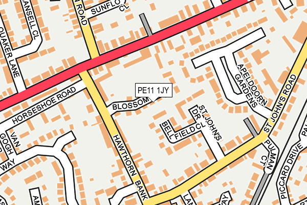 PE11 1JY map - OS OpenMap – Local (Ordnance Survey) PE11 1JY map - OS OpenMap – Local (Ordnance Survey)