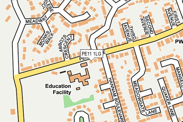 PE11 1LG map - OS OpenMap – Local (Ordnance Survey) PE11 1LG map - OS OpenMap – Local (Ordnance Survey)
