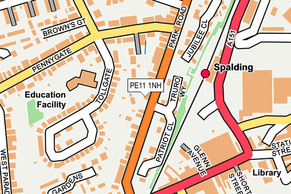 PE11 1NH map - OS OpenMap – Local (Ordnance Survey) PE11 1NH map - OS OpenMap – Local (Ordnance Survey)