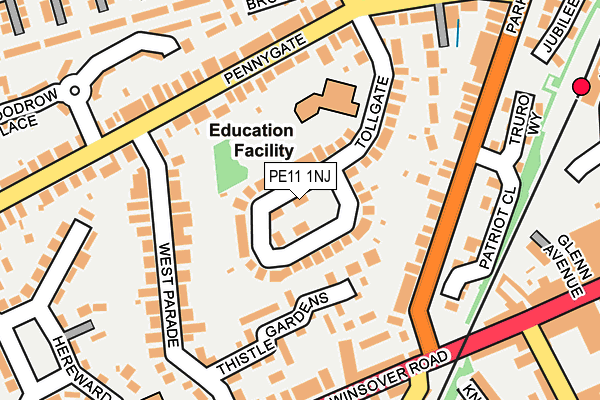 PE11 1NJ map - OS OpenMap – Local (Ordnance Survey) PE11 1NJ map - OS OpenMap – Local (Ordnance Survey)