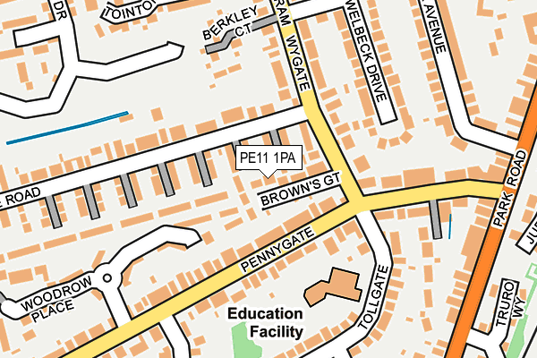 PE11 1PA map - OS OpenMap – Local (Ordnance Survey) PE11 1PA map - OS OpenMap – Local (Ordnance Survey)