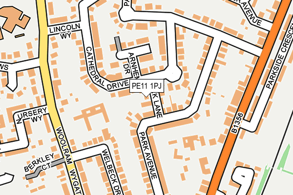 PE11 1PJ map - OS OpenMap – Local (Ordnance Survey) PE11 1PJ map - OS OpenMap – Local (Ordnance Survey)