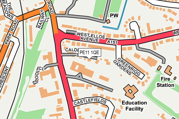 PE11 1QE map - OS OpenMap – Local (Ordnance Survey)