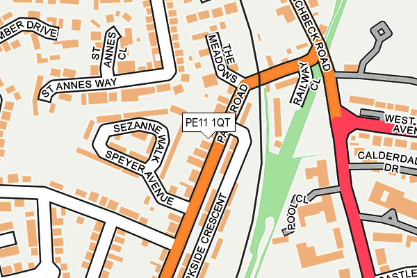 PE11 1QT map - OS OpenMap – Local (Ordnance Survey) PE11 1QT map - OS OpenMap – Local (Ordnance Survey)