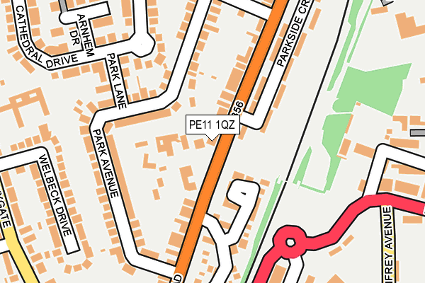 PE11 1QZ map - OS OpenMap – Local (Ordnance Survey) PE11 1QZ map - OS OpenMap – Local (Ordnance Survey)