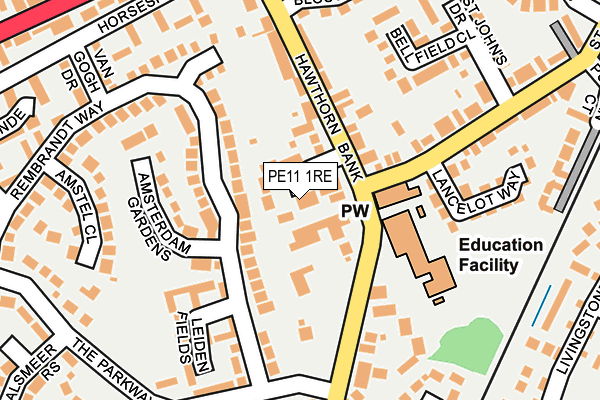 PE11 1RE map - OS OpenMap – Local (Ordnance Survey) PE11 1RE map - OS OpenMap – Local (Ordnance Survey)