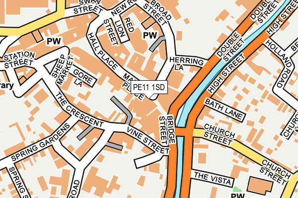 PE11 1SD map - OS OpenMap – Local (Ordnance Survey) PE11 1SD map - OS OpenMap – Local (Ordnance Survey)