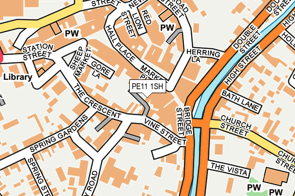 PE11 1SH map - OS OpenMap – Local (Ordnance Survey) PE11 1SH map - OS OpenMap – Local (Ordnance Survey)