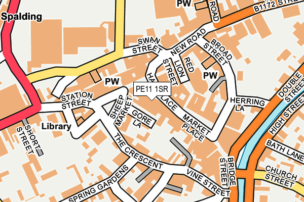 PE11 1SR map - OS OpenMap – Local (Ordnance Survey) PE11 1SR map - OS OpenMap – Local (Ordnance Survey)