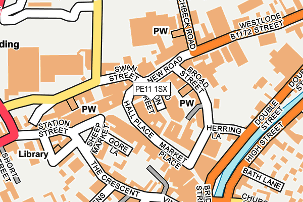 PE11 1SX map - OS OpenMap – Local (Ordnance Survey) PE11 1SX map - OS OpenMap – Local (Ordnance Survey)