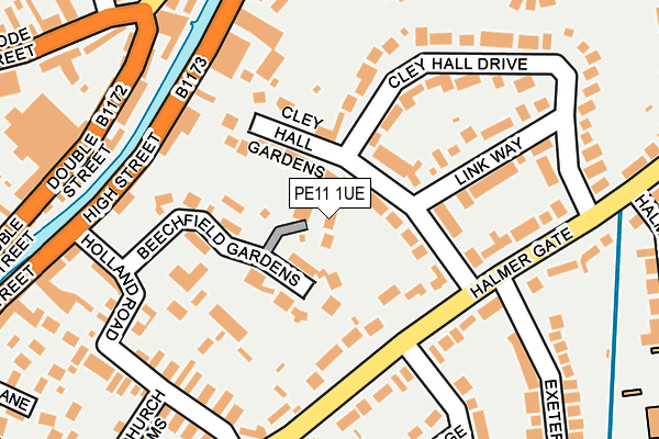 PE11 1UE map - OS OpenMap – Local (Ordnance Survey)