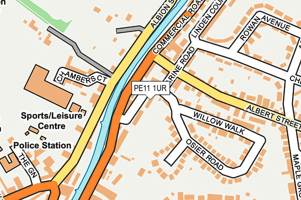 PE11 1UR map - OS OpenMap – Local (Ordnance Survey) PE11 1UR map - OS OpenMap – Local (Ordnance Survey)