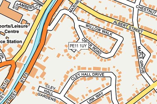 PE11 1UY map - OS OpenMap – Local (Ordnance Survey) PE11 1UY map - OS OpenMap – Local (Ordnance Survey)